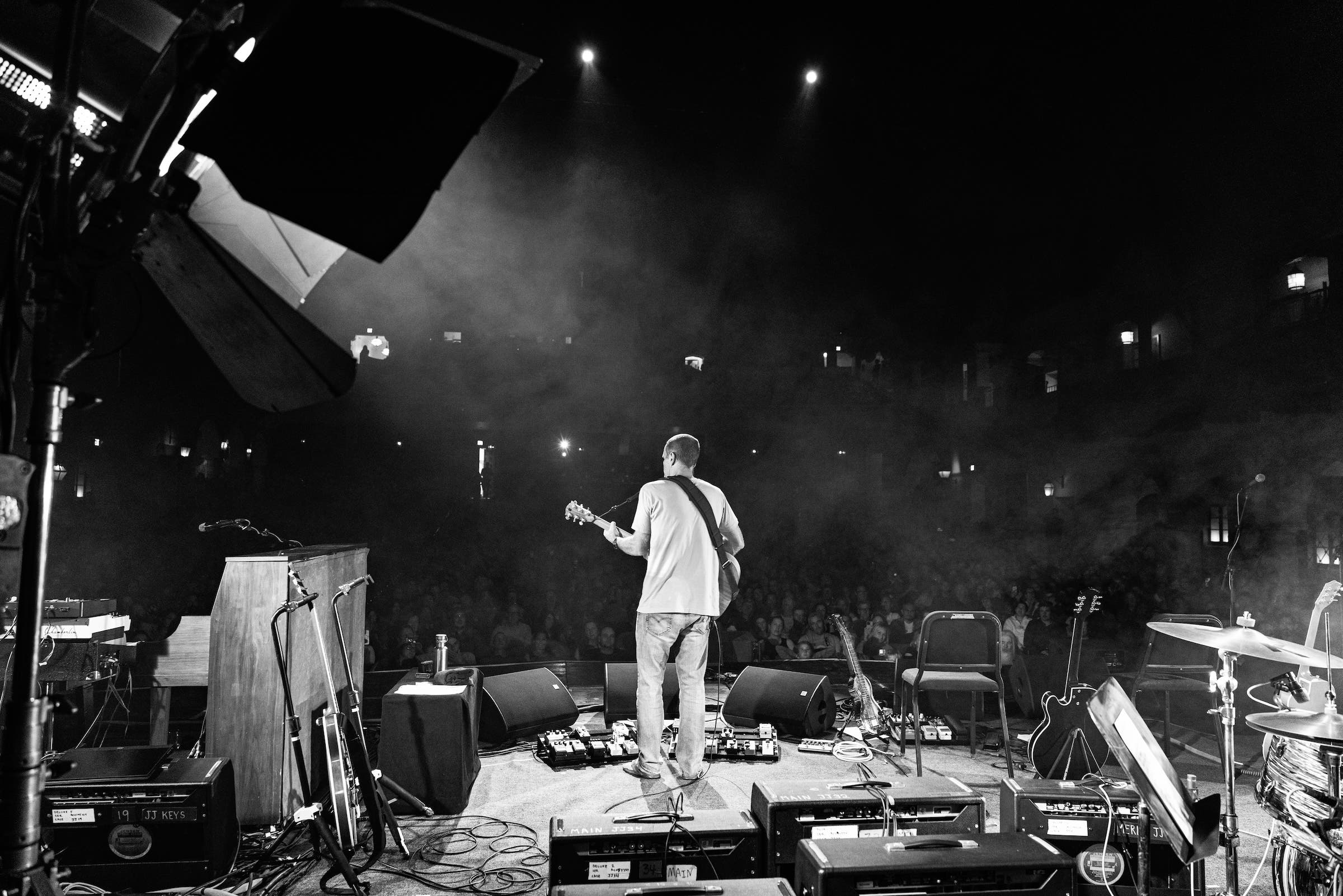 Jack Johnson performing onstage in Santa Barbara